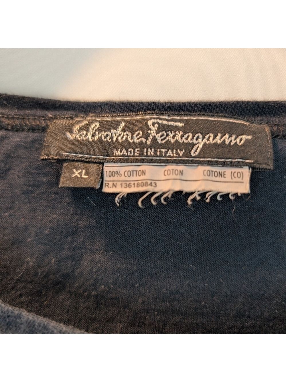 Ferragamo Vintage Logo T-shirt Size XL In GUC - Picture 2 of 6